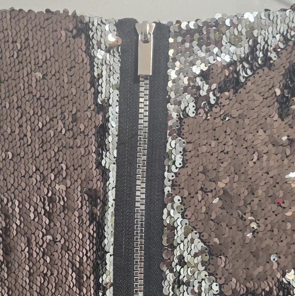 Rock & Shine Sequin Short Sleeve Cocktail Dress - Bronze - Picture 8 of 8